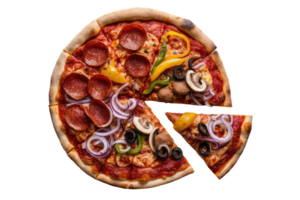 isolated pizza on transparent background png