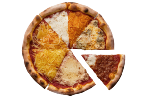 isolated pizza on transparent background png
