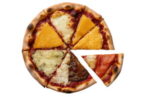 isolated pizza on transparent background png