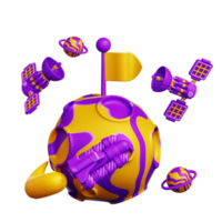 Space 3d illustration png