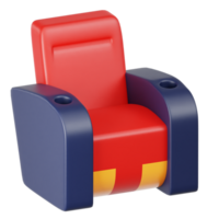 Cinema Chair 3d illustration png