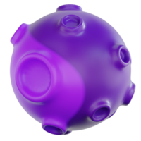 Moon 3d illustration png