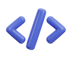 3d code icon symbols of programming illustration png