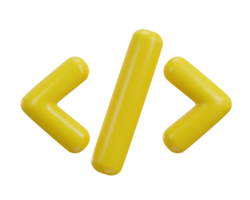 3d code icon programming code symbols software and web development icon png