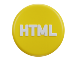3d html icon symbols of software language png