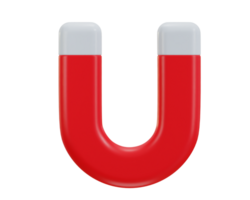 magnet icon 3d rendering illustration png
