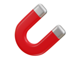 magnet icon 3d rendering illustration png