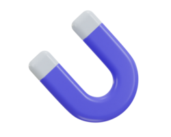 magnet icon 3d rendering illustration png