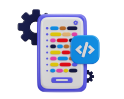 smart phone and program code development, coding screen. IT technologies, website programming, app development, software engineering png