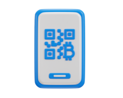inteligente telefone com qr código scanner ícone conceito do conectados Forma de pagamento sistema ícone 3d render png