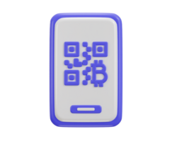 inteligente telefone com qr código scanner ícone conceito do conectados Forma de pagamento sistema ícone 3d render png