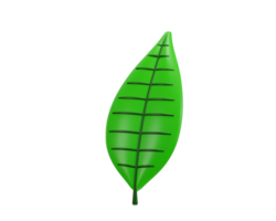 Leaf of tree. Ecology, bio and natural environment concept icon 3d render png