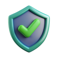 3D shield checkmark icon 3D shield checkmark symbol 3D shield checkmark photo png