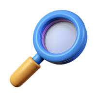 Magnifier 3D magnifier icon 3D magnifier symbol 3D magnifier photo png