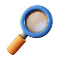 Magnifier 3D magnifier icon 3D magnifier symbol 3D magnifier photo png