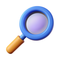 Magnifier 3D magnifier icon 3D magnifier symbol 3D magnifier photo png