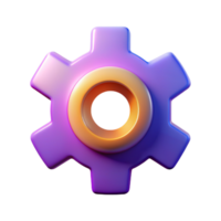 Setting 3D setting icon 3D setting symbol 3D setting image png