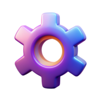 Setting 3D setting icon 3D setting symbol 3D setting image png