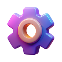 Setting 3D setting icon 3D setting symbol 3D setting image png