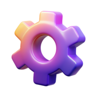 Setting 3D setting icon 3D setting symbol 3D setting image png