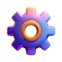 Setting 3D setting icon 3D setting symbol 3D setting image png