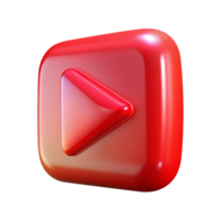 YouTube 3D YouTube logo 3D YouTube icon 3D YouTube symbol png