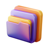 Folder 3D folder icon 3D folder symbol 3D folder image png