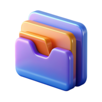Folder 3D folder icon 3D folder symbol 3D folder image png