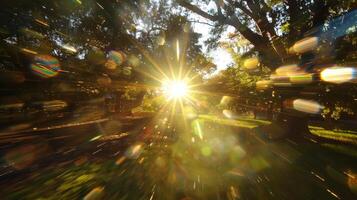 Its movement caught on camera in a blur of motion and color photo