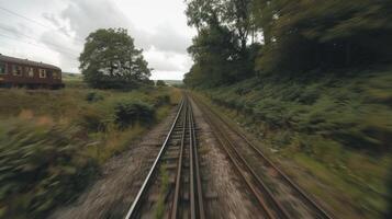 From the train one can see the local wildlife roaming freely through the countryside photo