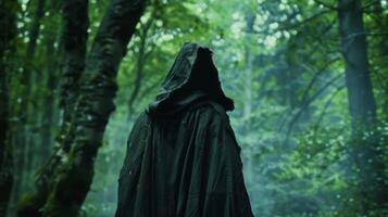 The forest comes alive as a cloak swoops through like a symbol of wild freedom photo