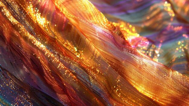 The fabric patterns reflect the suns rays creating a dazzling display of light and color photo