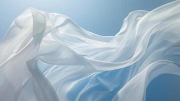 As the gentle breeze blows across the stage delicate silk fabric glides and flutters creating a mesmerizing sight photo
