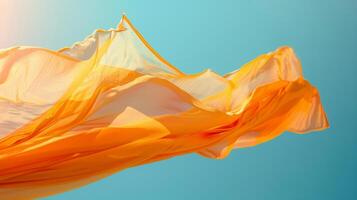 The fabric of a protective canopy dramatically blowing in the wind as the roller coaster plunges downward photo