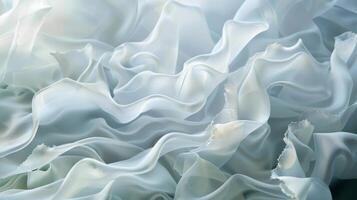 Layers of and translucent fabric creating a layered and textured effect like floating clouds photo