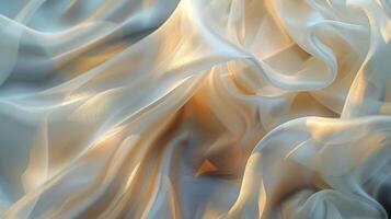 In a slow hypnotic rhythm the silk sways back and forth like a meditative practice photo