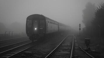 With each passing moment the fog seems to thicken around the train adding to its mystique photo