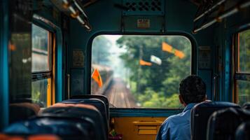 As the train chugged along passengers caught glimpses of different state flags unfurling in the wind photo