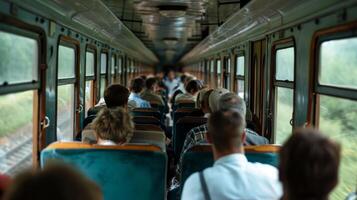 An eclectic mix of passengers on the train each with their own reasons for embarking on this cultural journey photo