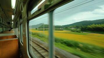 The trains rhythmic sound and gentle swaying gave a sense of tranquility even as we crossed into a new territory photo