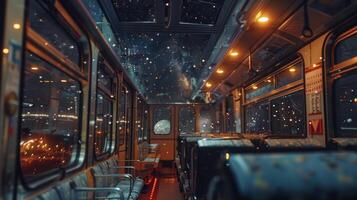 The constellations above seem to guide the trains path photo