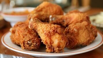 A batch of golden and crispy fried chicken made possible without the fear of smoke and burned oil using avocado oils high smoke point photo