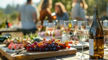 Guests are served organic locallygrown wine in reusable glasses and encouraged to bring their own water bottles to minimize waste photo