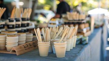 The event also features a small market where guests can purchase locally made sustainable products such as beeswax wraps and bamboo utensils photo