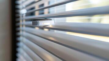 A magnified view of the sensors that detect changes in light and adjust the blinds accordingly providing optimal natural lighting throughout the day photo
