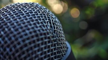 A detailed view of a home assistants microphone showing the advanced noisecancellation technology that allows for clear and accurate voice commands even in noisy environments photo