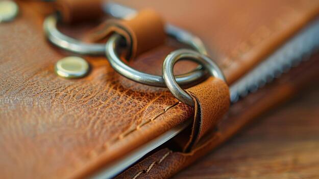 A closeup of the specialized rings that hold the pages in place ensuring the notebook stays secure and organized while in use photo