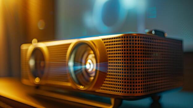 The projectors fan is visible in the closeup image hinting at its powerful capabilities and ability to cool down during extended usage photo