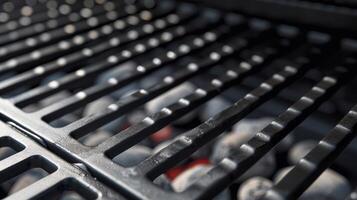 A detailed image of a stateoftheart charcoal grill featuring a topoftheline ventilation system and durable cast iron grates perfect for achieving the perfect sear on steaks and burgers photo