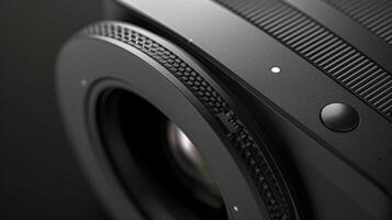 A closeup of the lens zoom feature allowing for a more precise adjustment of image size depending on the distance of the projection photo